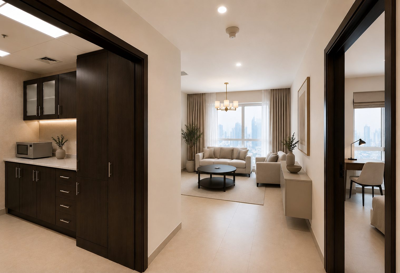 Three-Bedroom Residence, Floors 80–94